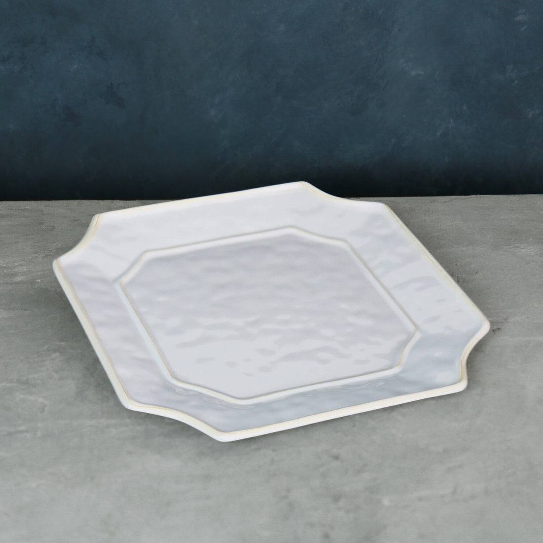 VIDA Charleston square platter white SECONDS - NON REFUNDABLE