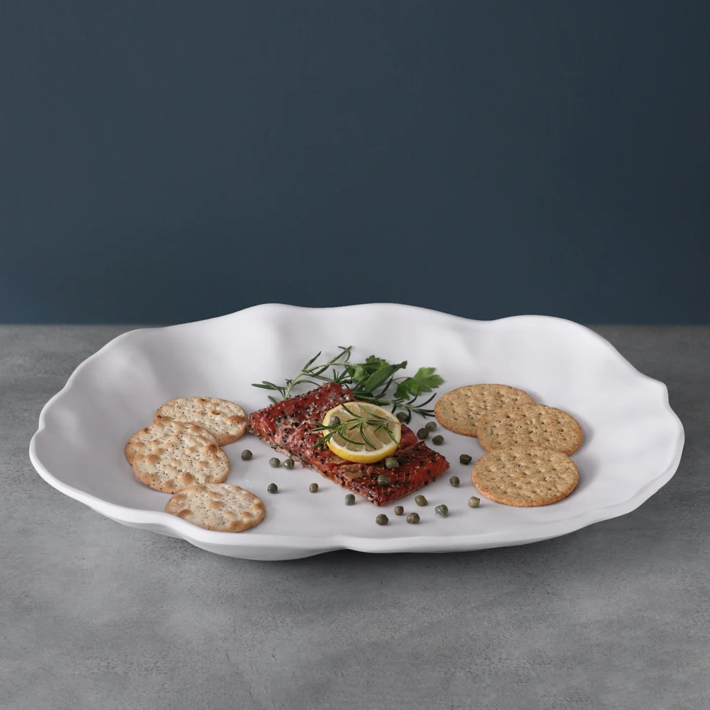 VIDA Nube Large Oval Platter White