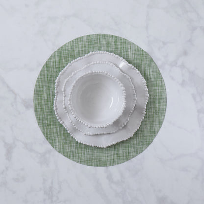 VIDA Round Woven Placemats Set of 4 (Green)