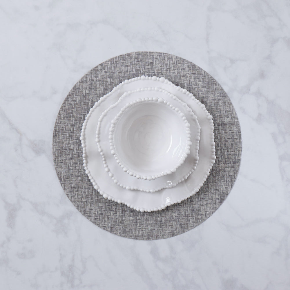 VIDA Round Woven Placemats Set of 4 (Charcoal)