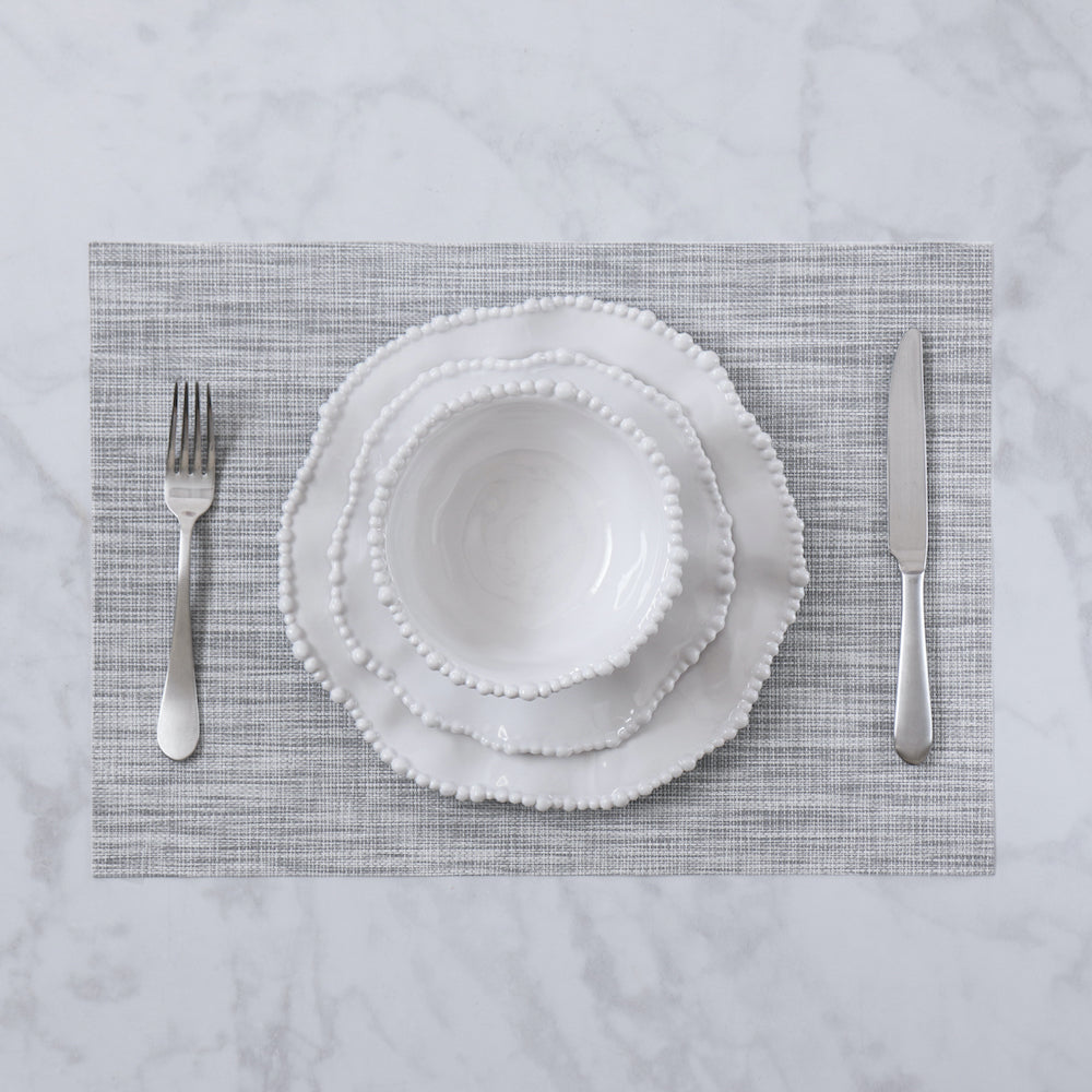 VIDA Rectangular Woven Placemats Set of 4 (Grey)