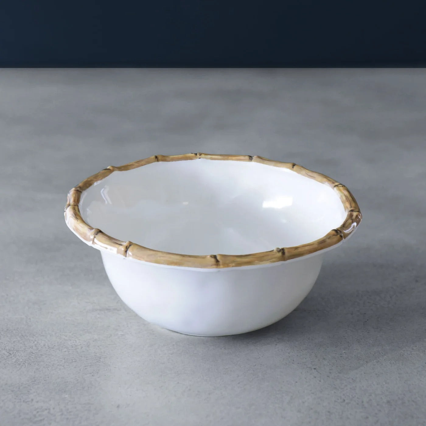 VIDA Bamboo 7.5&quot; Cereal Bowl Set of 4 (White and Natural)