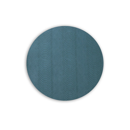 VIDA Croc Reversible 15.5&quot; Round Placemats Set of 4 (Blue and Gray)