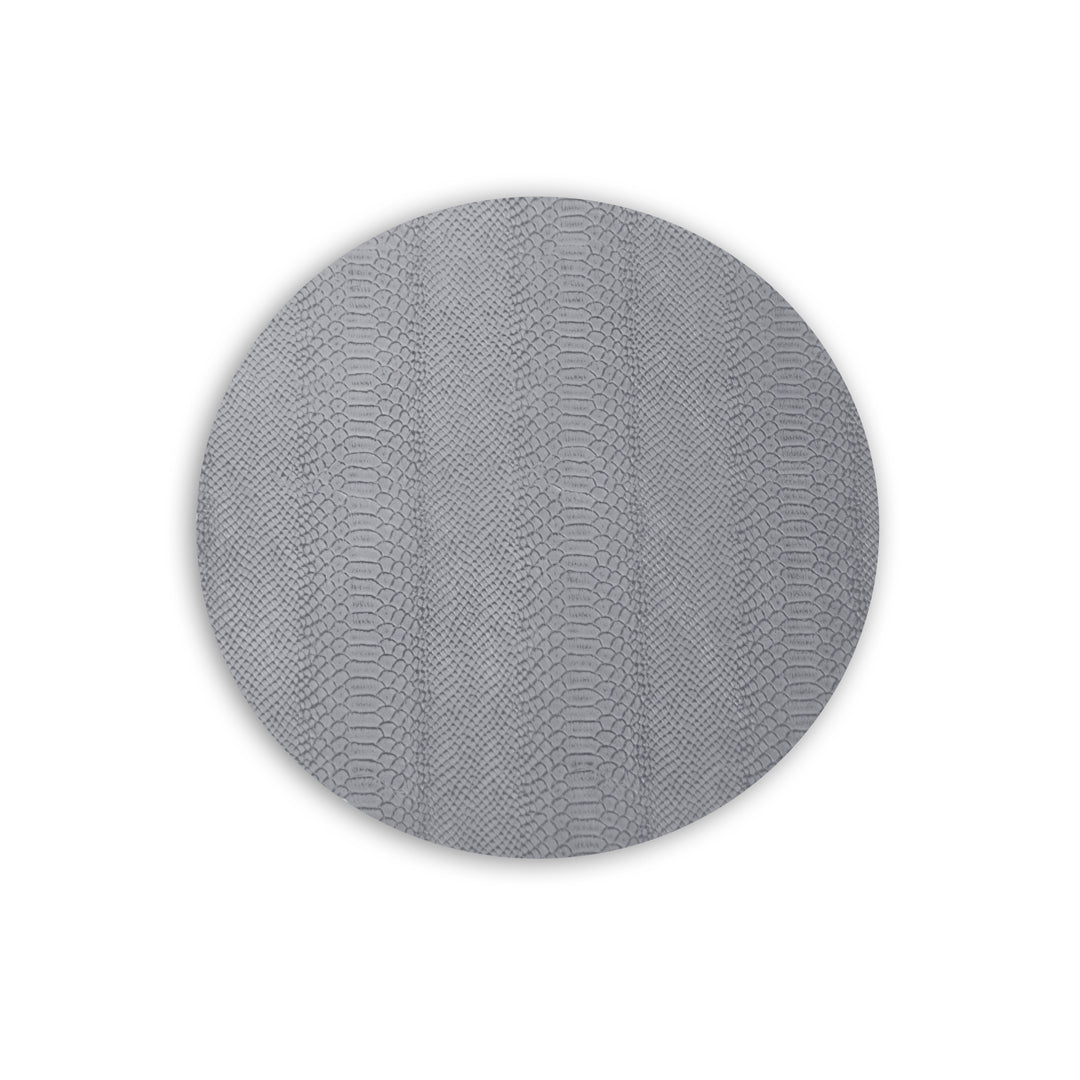 VIDA Croc Reversible 15.5&quot; Round Placemats Set of 4 (Blue and Gray)