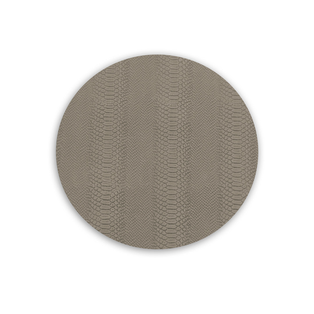 VIDA Croc Reversible 15.5&quot; Round Placemats Set of 4 (Salmon and Taupe)