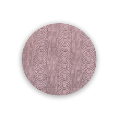 VIDA Croc Reversible 15.5&quot; Round Placemats Set of 4 (Pink and Brown)