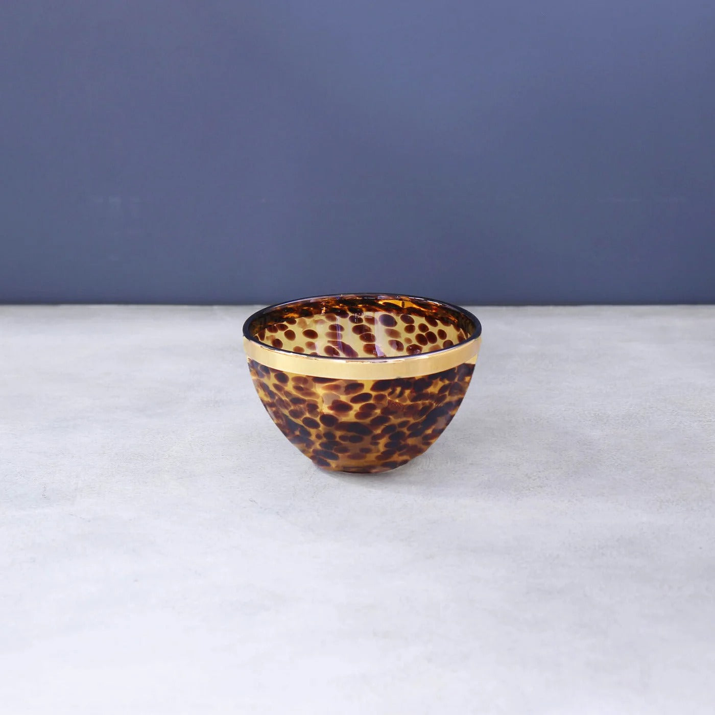 GLASS Tortoise and Gold 5.5&quot; Bowl