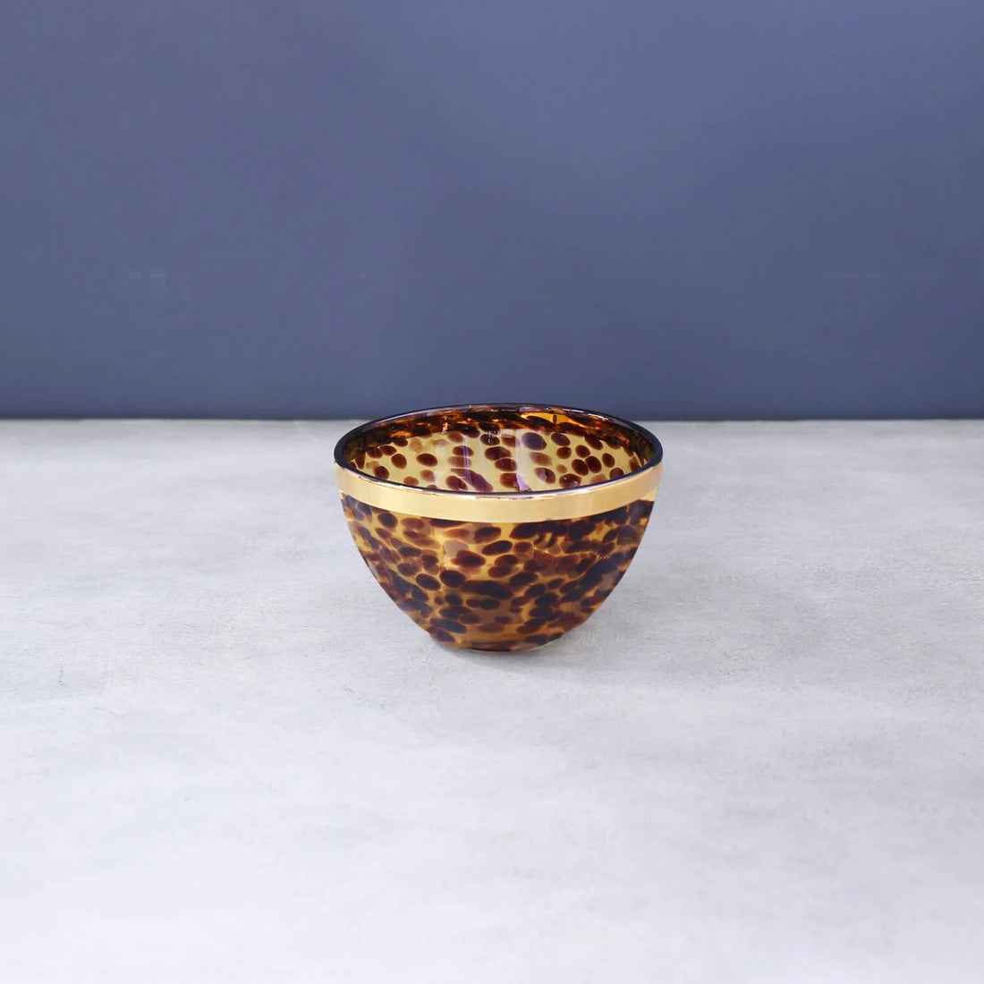 GLASS Tortoise and Gold 5.5&quot; Bowl