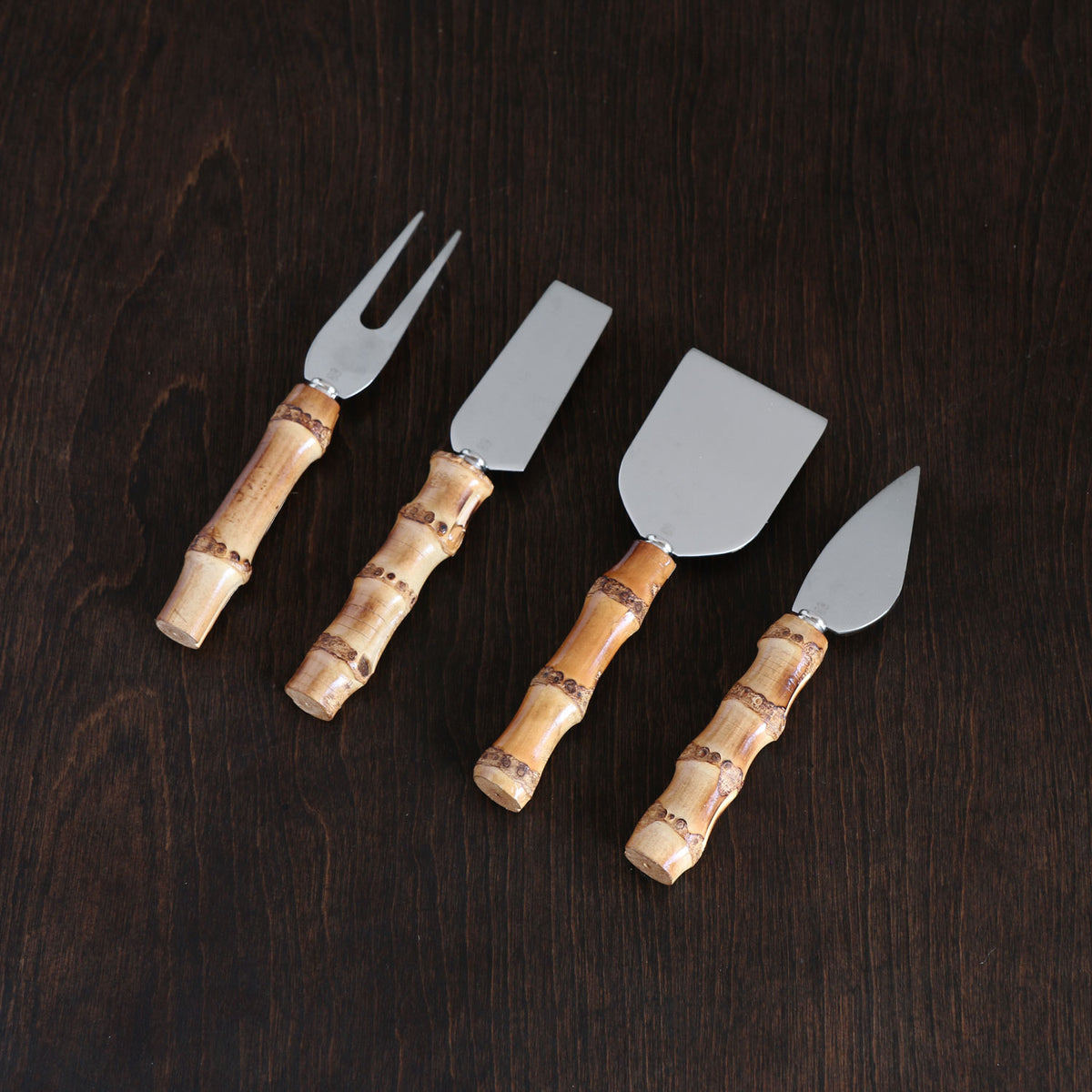 beatriz-ball-vida-bamboo-stainless-cheese-set-of-4-silver-and-natural