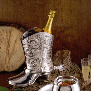 Cowboy Boot Jeweled Stemmed Wine Glass