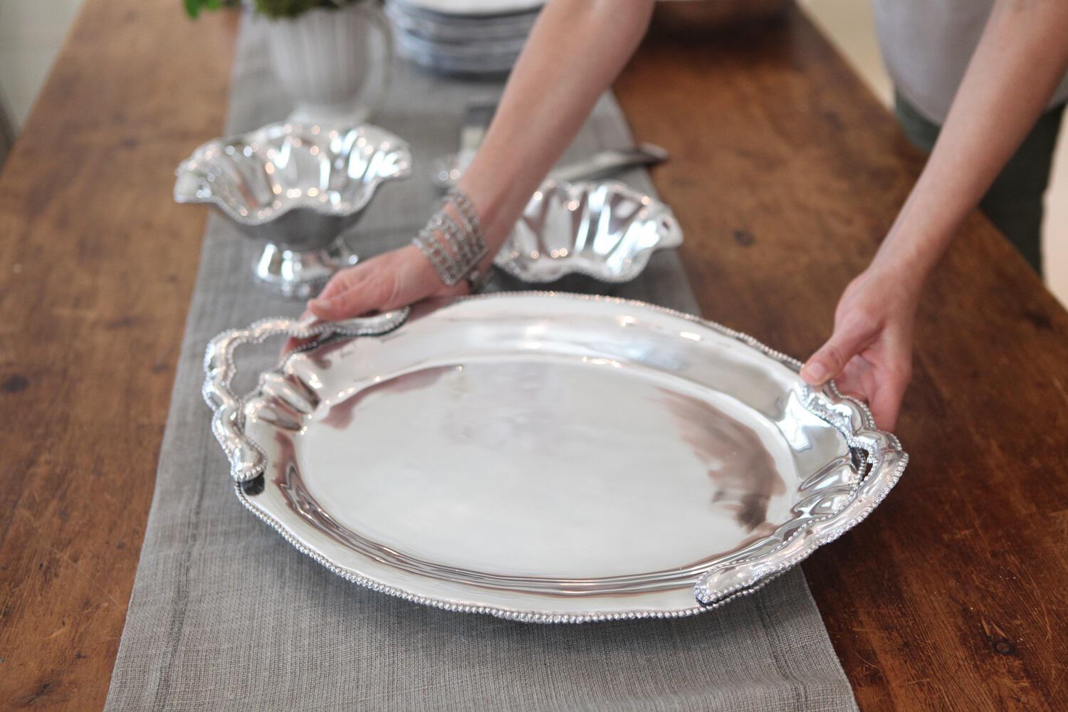 PEARL Denisse Oval Tray with Handles