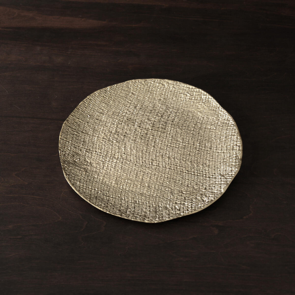 SIERRA MODERN Tela Large Round Platter (Gold)