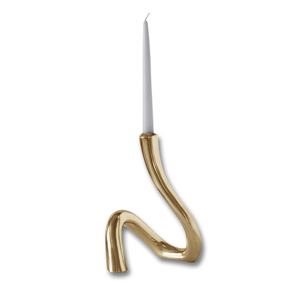 SIERRA MODERN Serpente 11&quot; Candlestick (Gold)
