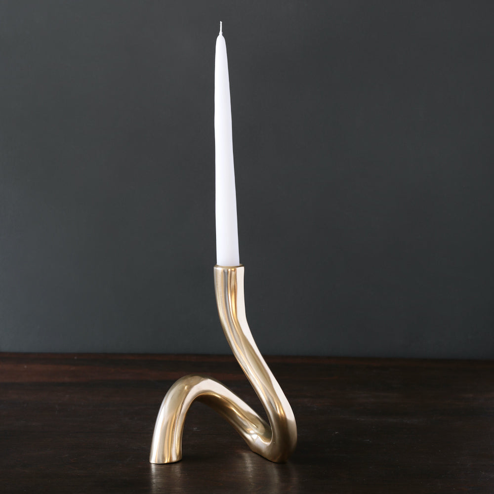 SIERRA MODERN Serpente 8&quot; Candlestick (Gold)