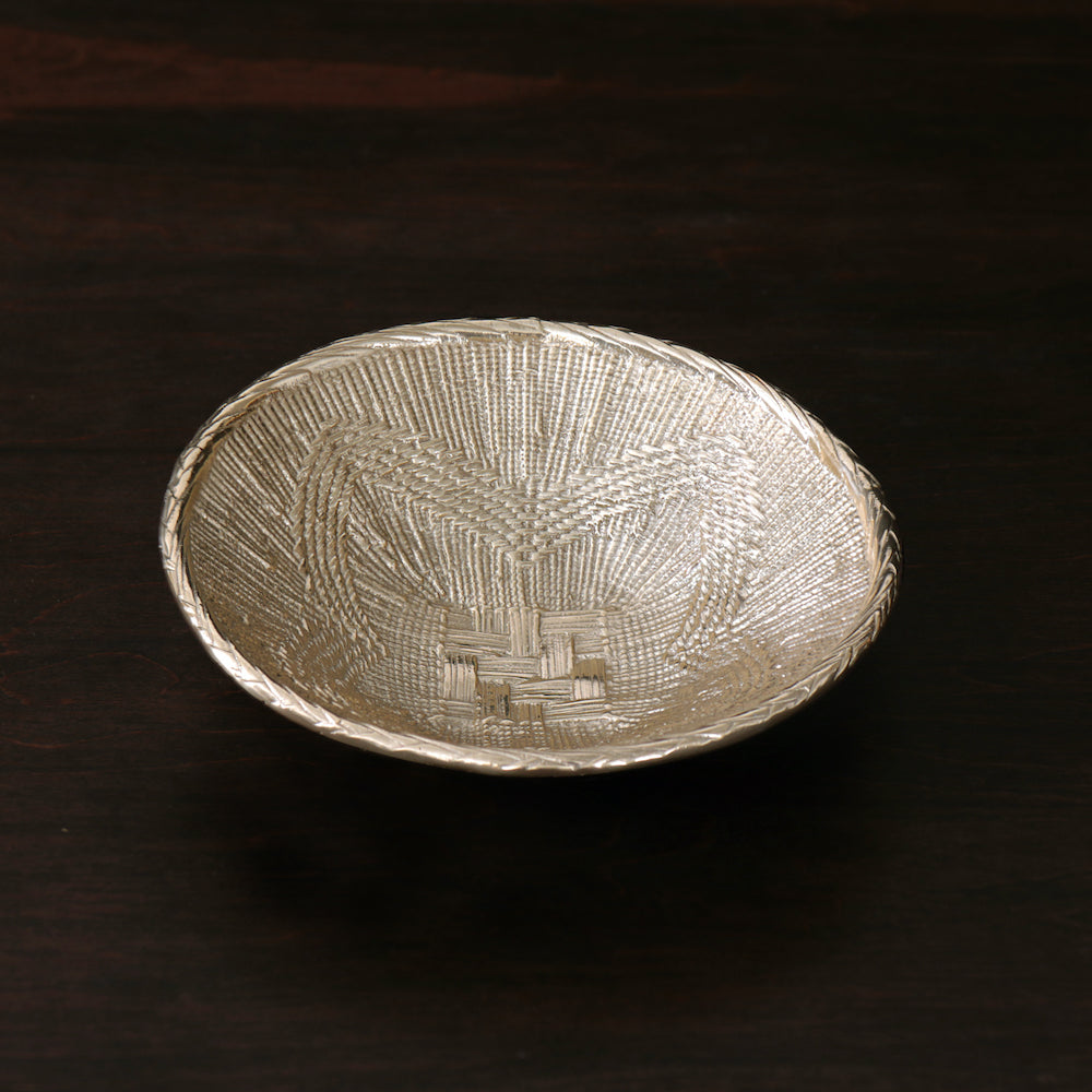 SIERRA MODERN African Basket Medium Bowl (Gold)