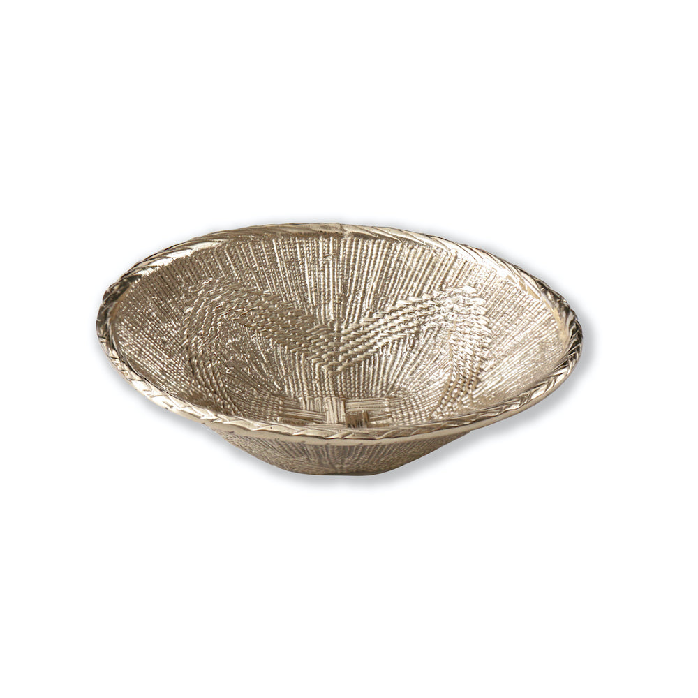 SIERRA MODERN African Basket Medium Bowl (Gold)