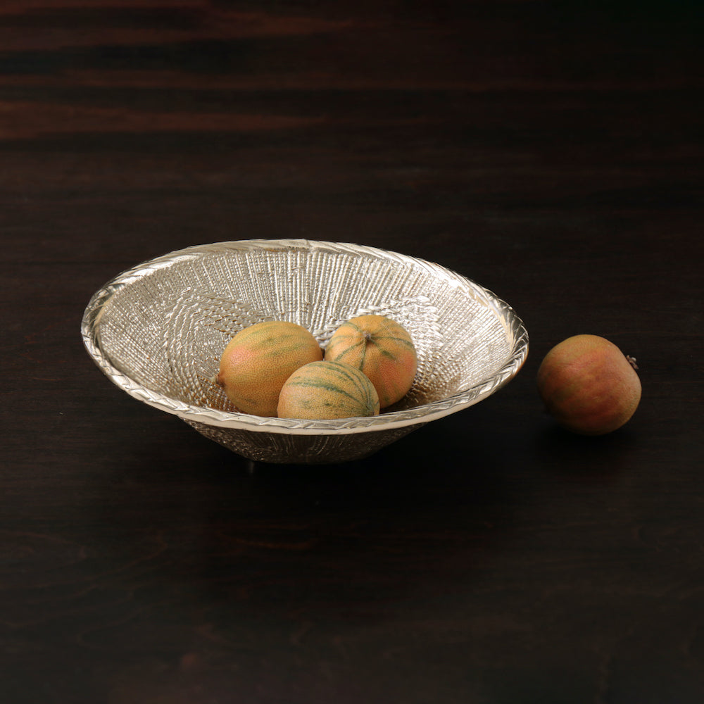 SIERRA MODERN African Basket Medium Bowl (Gold)