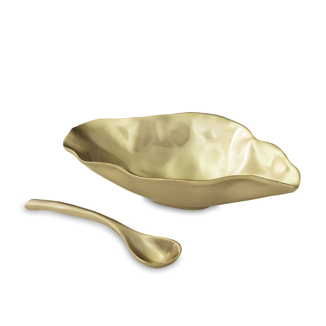 SIERRA MODERN Maia Medium Bowl with Spoon (Gold)