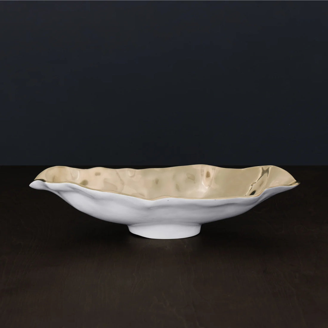 beatriz-ball-thanni-maia-medium-long-oval-bowl-white-and-gold-seconds-non-refundable