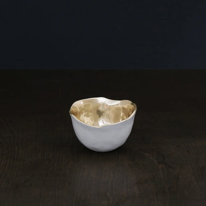 THANNI Osaka Small Bowl (White and Gold)