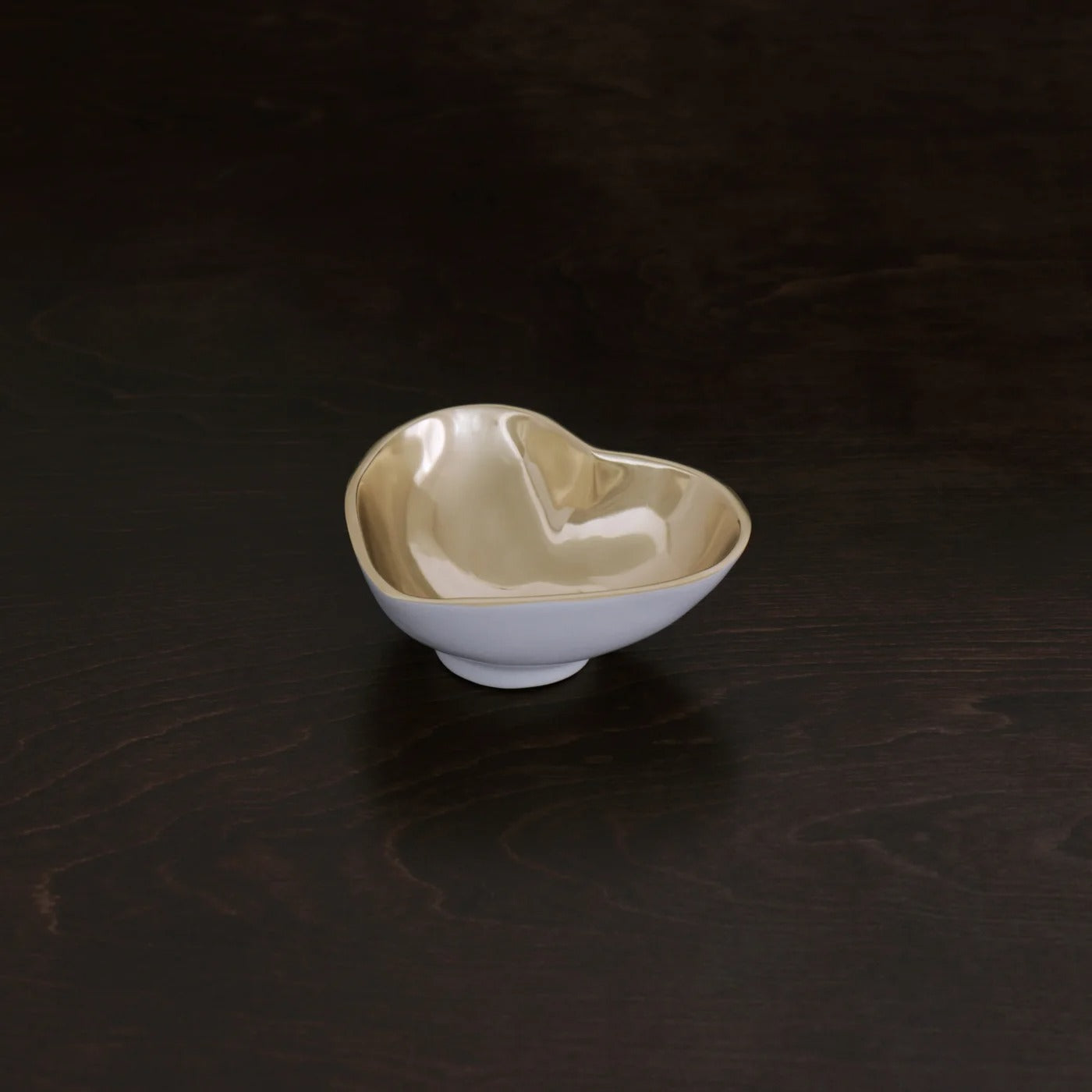 THANNI Heart Mini Bowl (White and Gold)