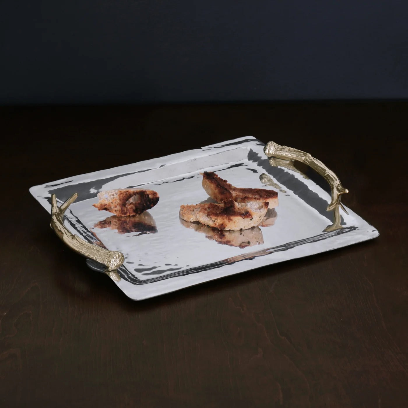 WESTERN Antler Emerson Large Tray with Gold Handles