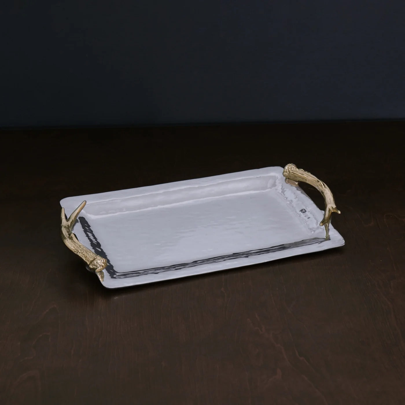 WESTERN Antler Emerson Long Rectangular Tray with Gold Handles