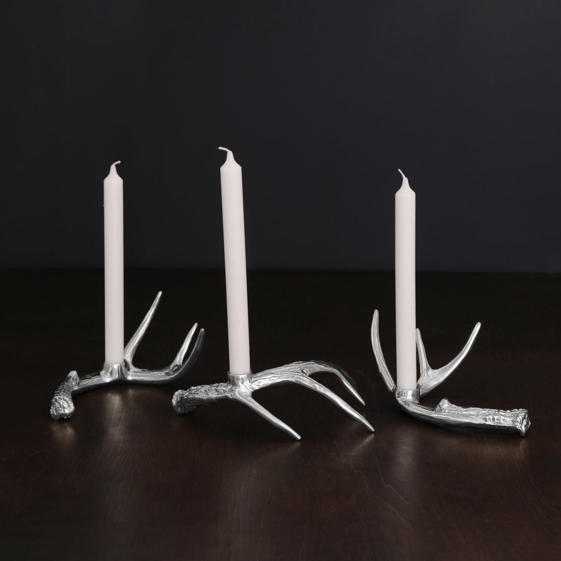 WESTERN Antler Candlestick Set of 3