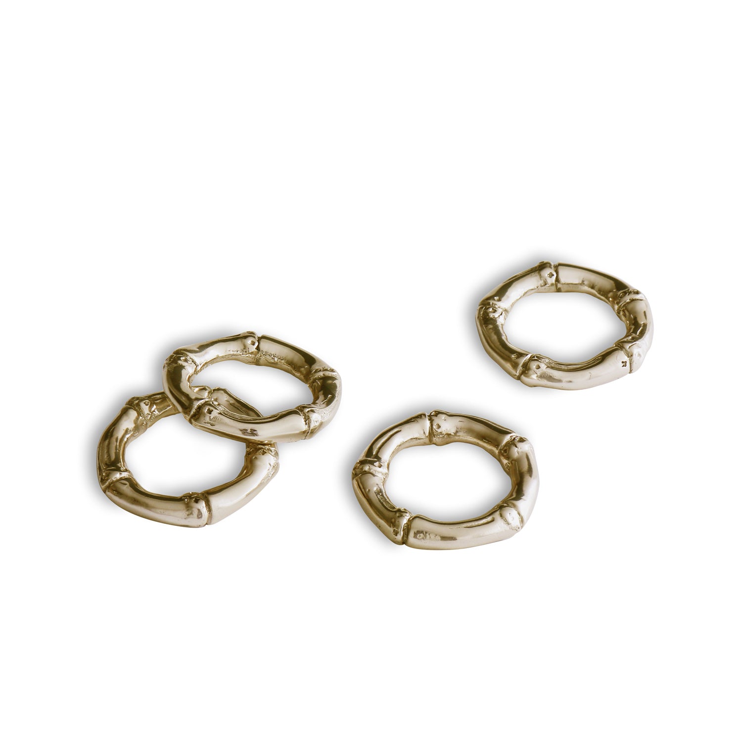 Gold bamboo 2025 napkin rings