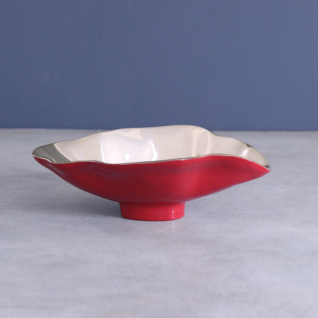 beatriz-ball-thanni-maia-small-oval-bowl-with-spoon-red-and-gold