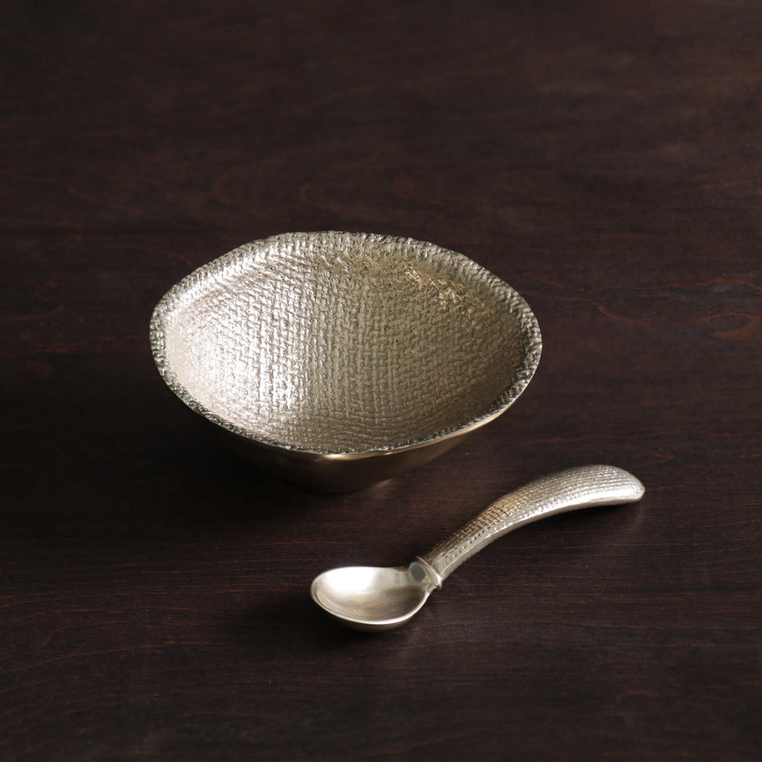 GIFTABLES Sierra Modern Chelsea Petit Bowl with Spoon (Gold)